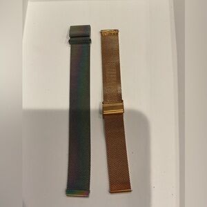 Gold and Black Mesh Watch Bands